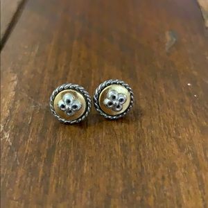 Brighton Silver & Gold Stud Earrings